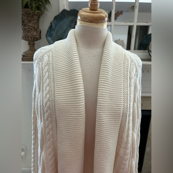 Haven Well Within Cream Open Front Cable Knit Cardigan - Picture 2 of 7
